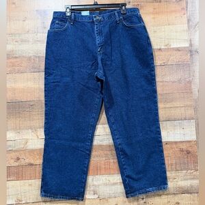 New With Tags Wrangler Blues Relaxed Fit Tapered Leg Riding Work Jeans Size 20